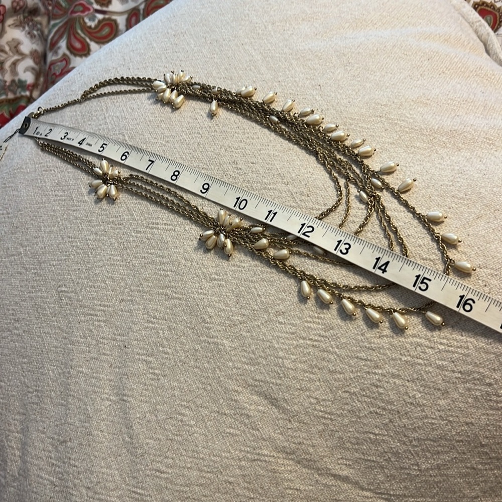 🆕 TALBOTS Gold and Pearl Multi Chain Necklace - Picture 7 of 7